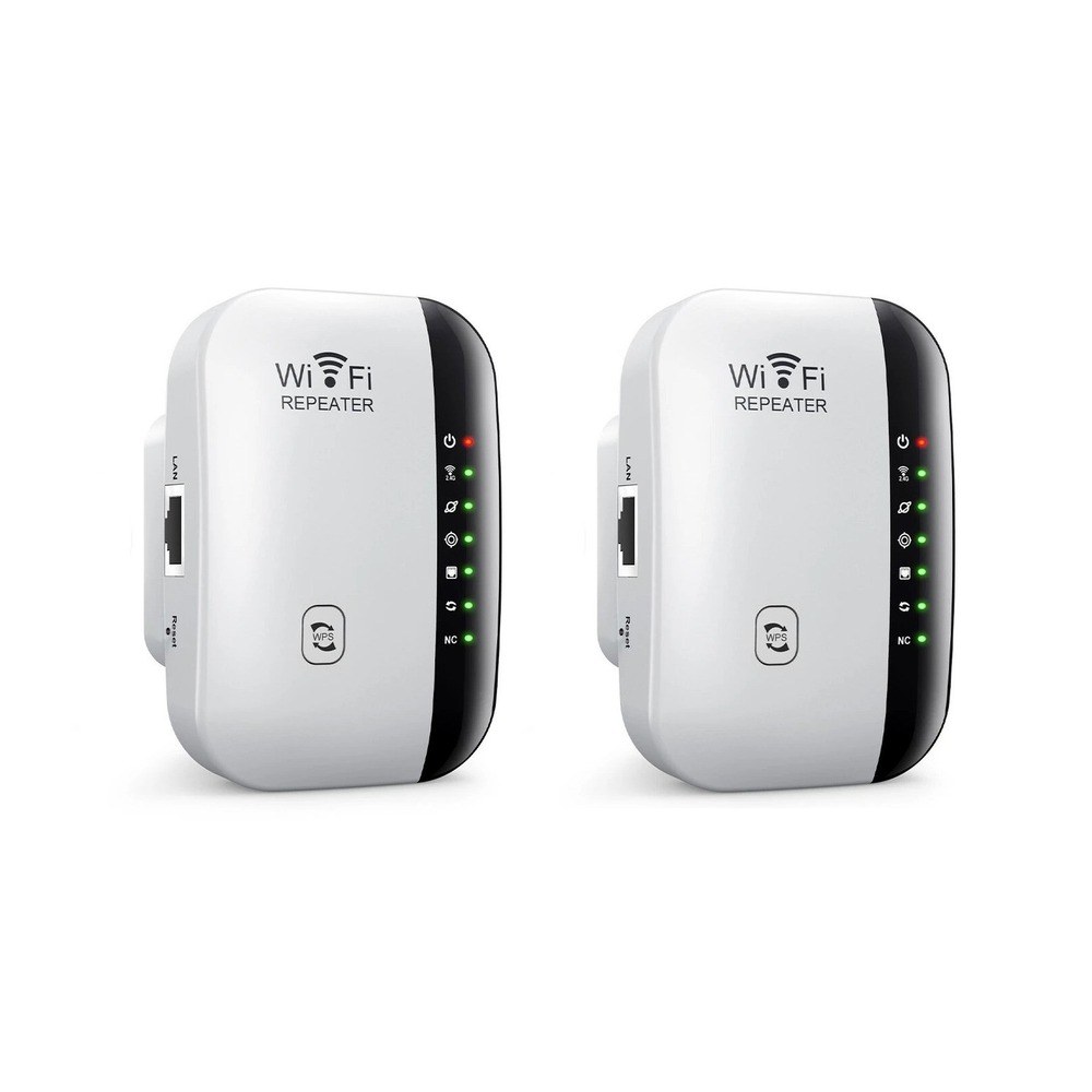 Set of 2 MT02 300Mbps WiFi Repeater Wireless Range Extender Signal Booster for